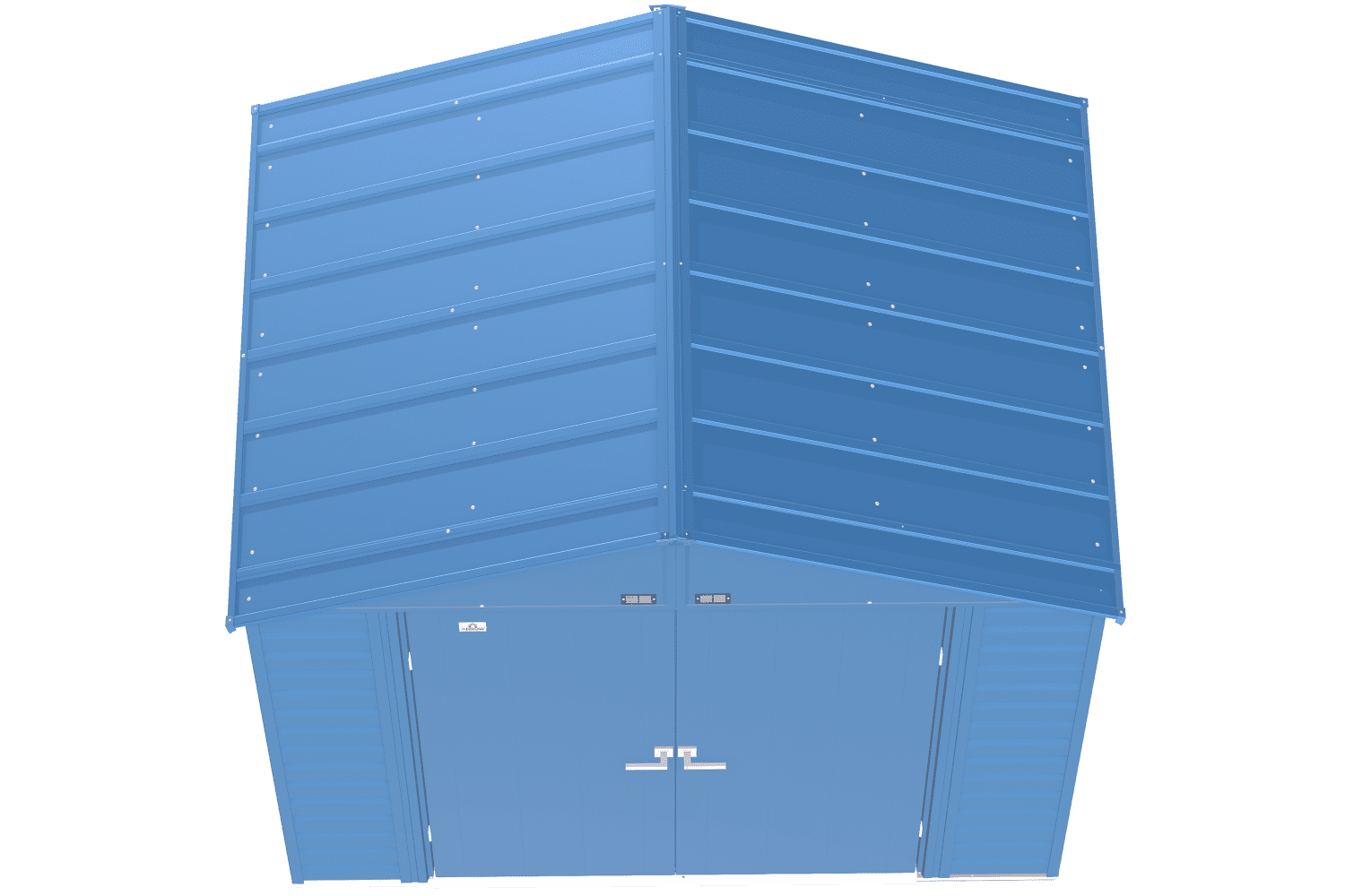 Arrow Select Steel Storage Shed, 8x6 ft, Peak Roof, Blue Grey