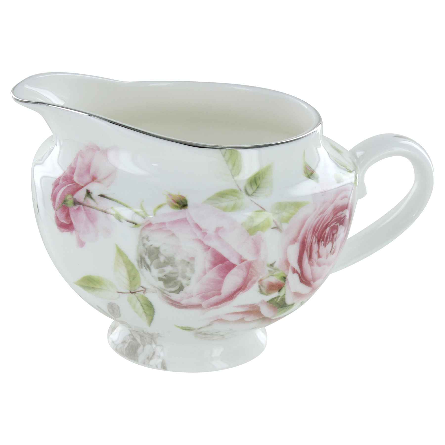 Beau Rose Bone China - Sugar and Creamer Set