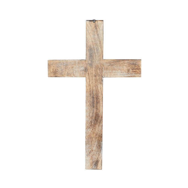 Mango Wood Biblical Carved Cross Wall Decor Brown Olivia amp May