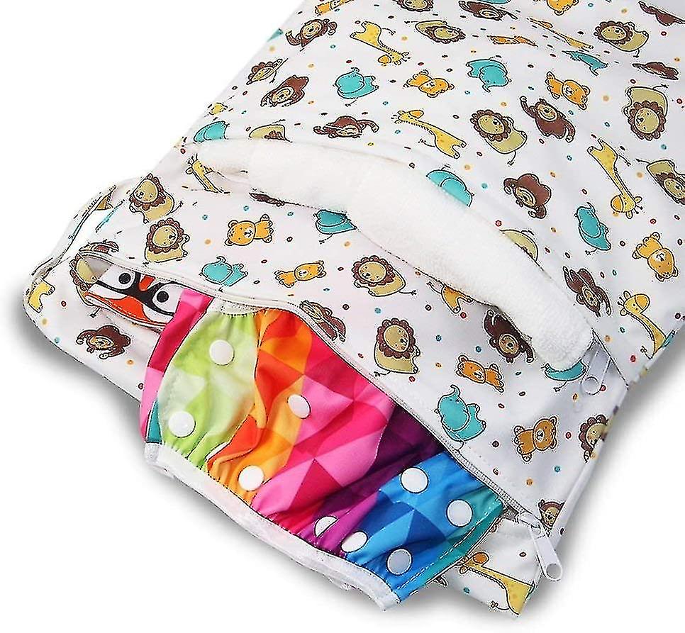 Baby Waterproof Reusable Washable Diaper Bags， Nappy Bag， Hanging Diaper Bag