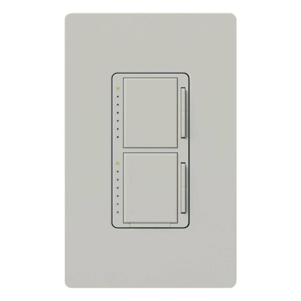 Lutron Maestro Dual Digital Dimmer Switch For Incandescent Bulbs Only 300-WattSingle-Pole Palladium (MA-L3L3-PD) MA-L3L3-PD