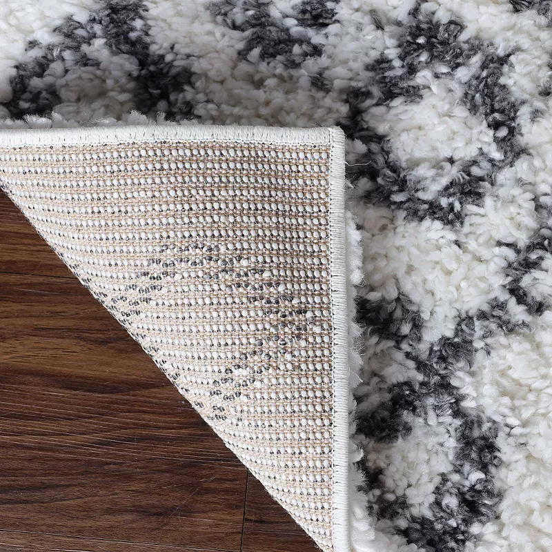 Superior Boho Geometric Shag Area Rug