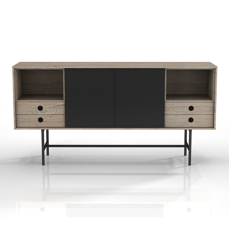 BAYLEN Sideboard Buffet 1.6M - Warm Oak & Black