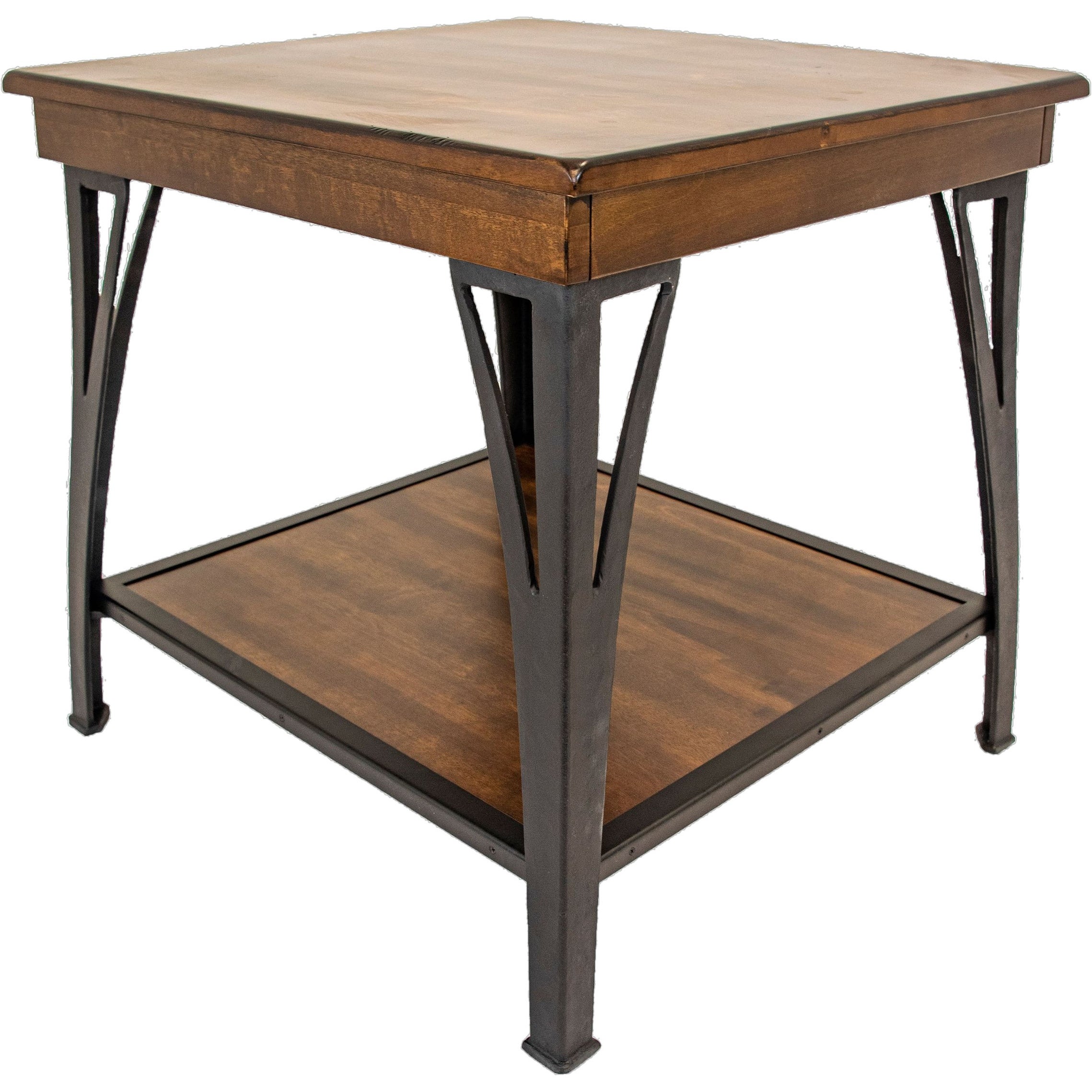 The District Copper Finish 1-shelf End Table