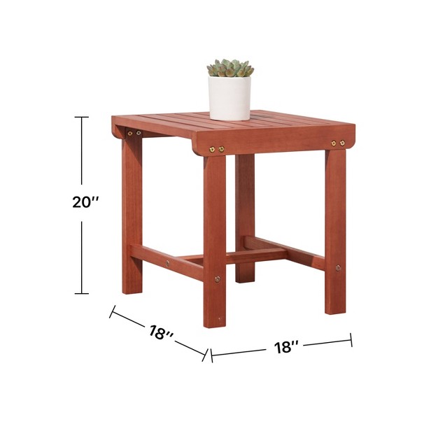 Azen Dylan Eucalyptus Hardwood Side Table