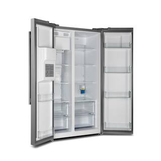 Forno Salerno 36 in. Side by Side French Door Refrigerator with Decorative Grill in Stainless Steel FFRBI1844-40SG