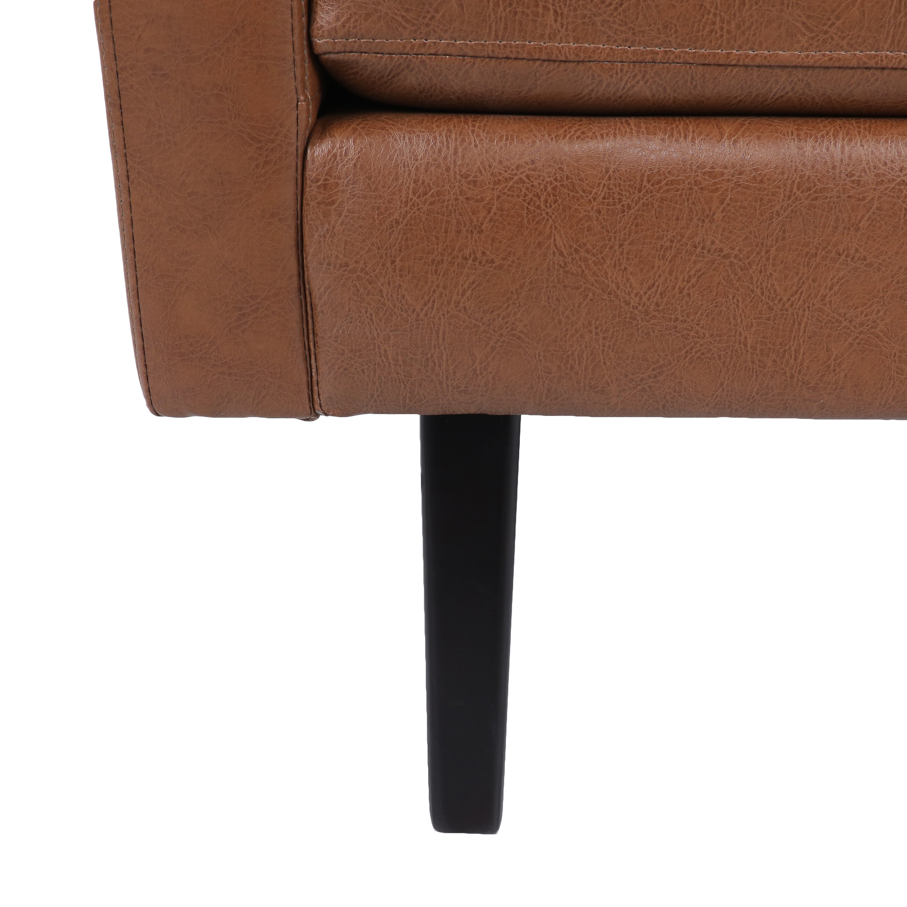 Dowd Mid Century Modern Faux Leather Club Chair