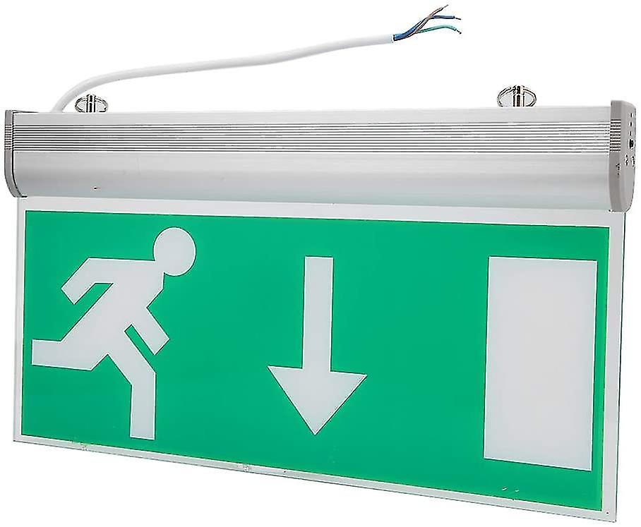 Acrylic Led Green Letter Fire Emergency Exit Lighting Sign Safety Evacuation Indicator Light 110-220