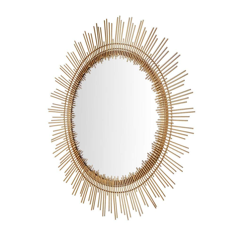 Home Decorators Collection Medium Sunburst Gold Modern Accent Mirror (31 in. Diameter) DC18-12935 R