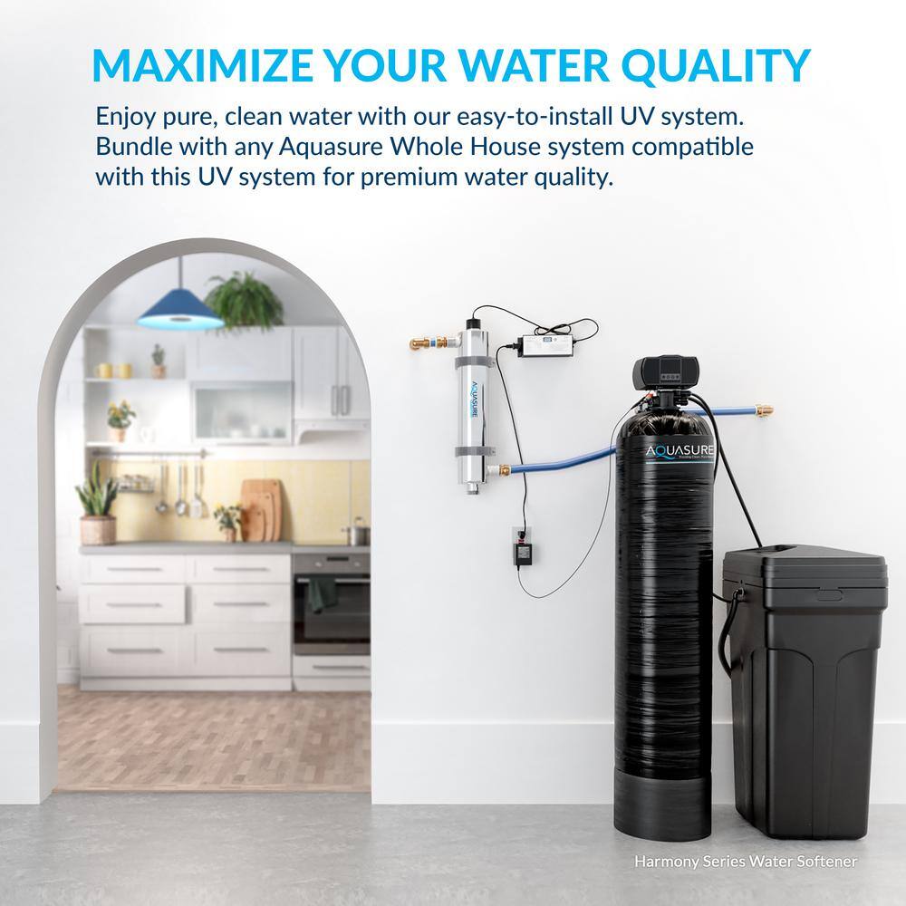 AQUASURE Quantum Series 18 GPM Ultraviolet UV Light Water Filter System for Whole House Water Sterilization Disinfection AS-UV18HO