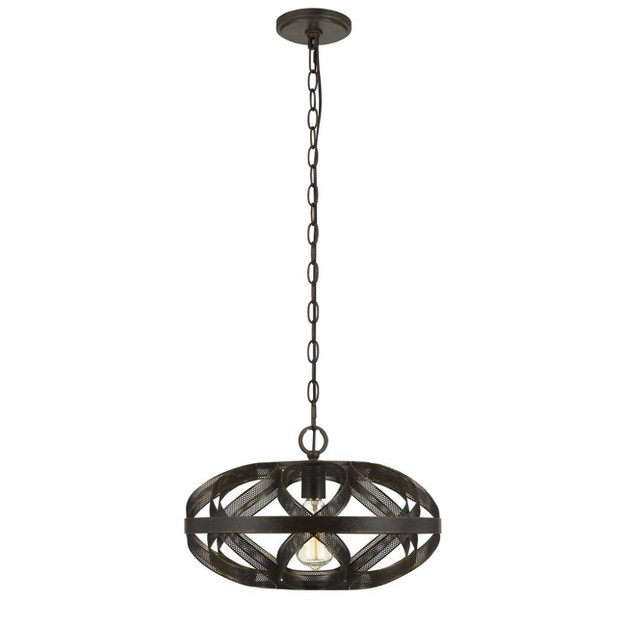 Metal Alma Mesh Pendant Chandelier Dark Bronze Cal Lighting