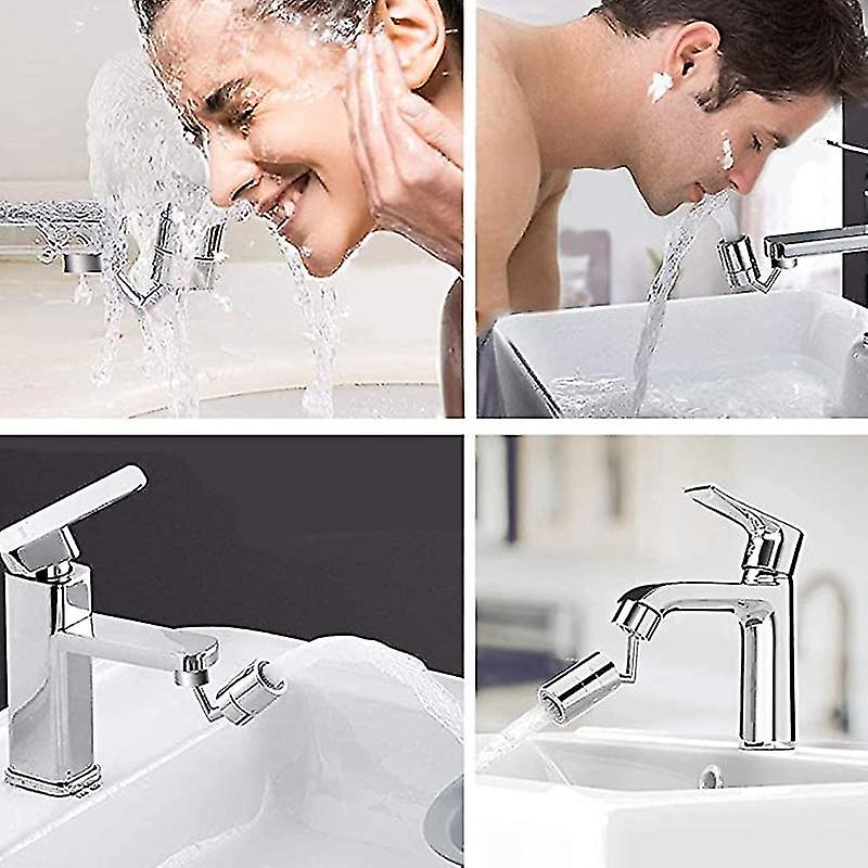 Faucet With Universal Splash Filter， 720 Swivel， Wide Angle Aerator， Dual Function， Rotating Aerator， Sprayer Faucet