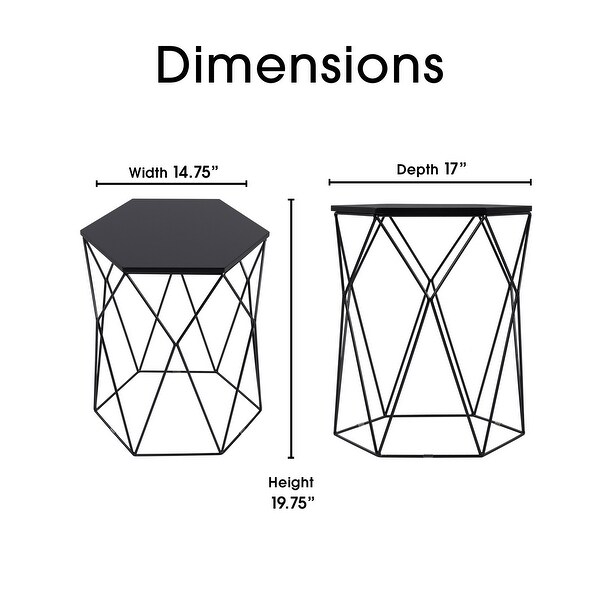 Adore Decor Element Table Collection， Modern Industrial Design， Clean and Minimalist Lines