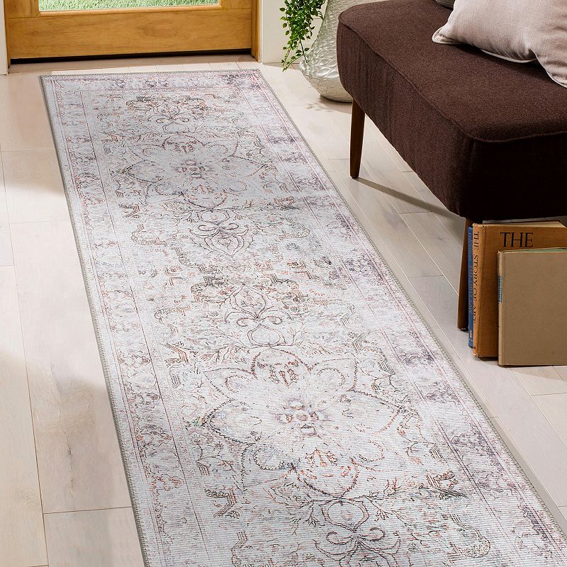 World Rug Gallery Bohemian Distressed Vintage Machine Washable Area Rug