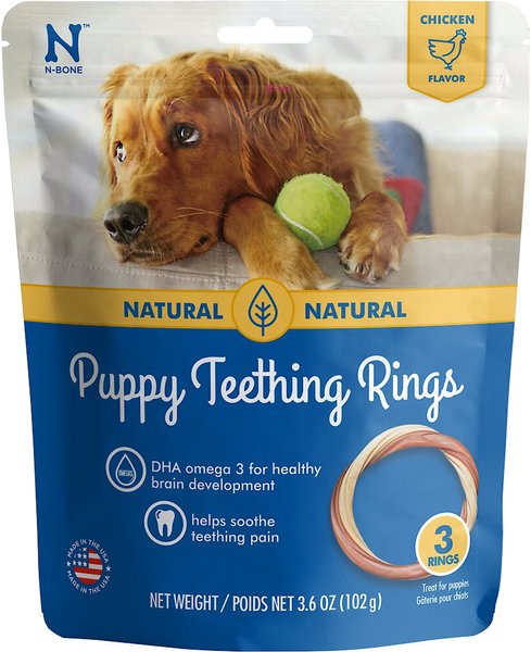 N-Bone Puppy Teething Ring Chicken Flavor Dog Treats