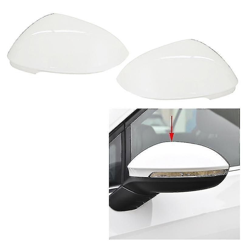 5h0857537 Car White Rearview Side Glass Mirror Cover Trim Rear Mirror Covers Shell For- Golf 8 Mk8