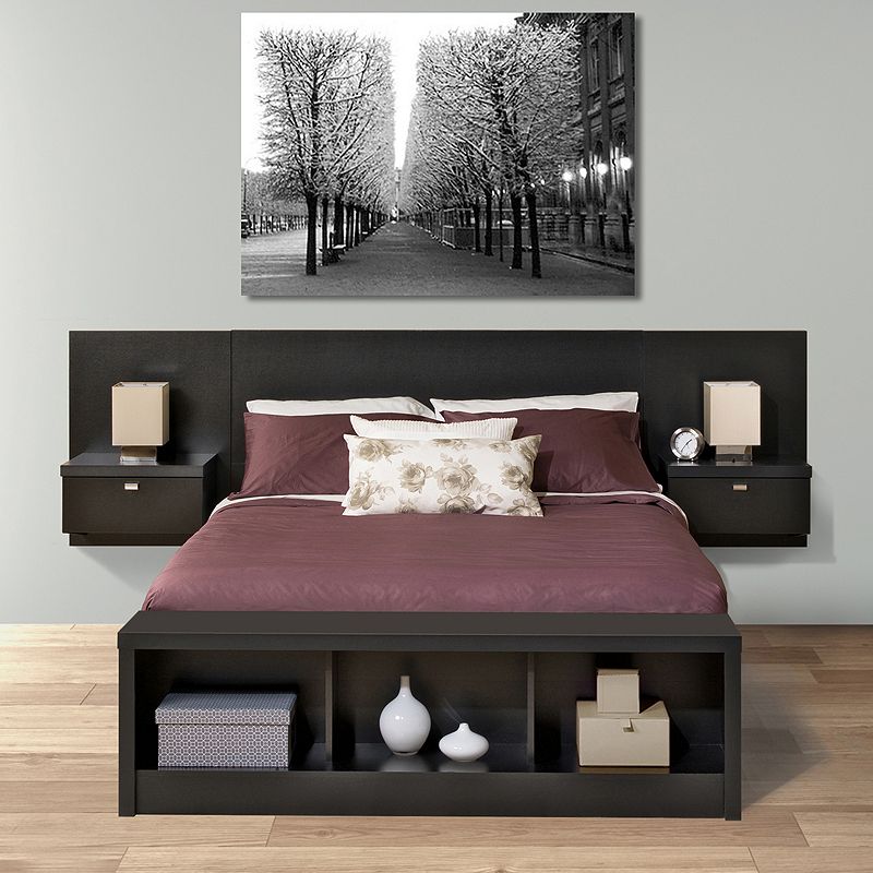 Prepac Series 9 Designer Floating Headboard and Nightstands