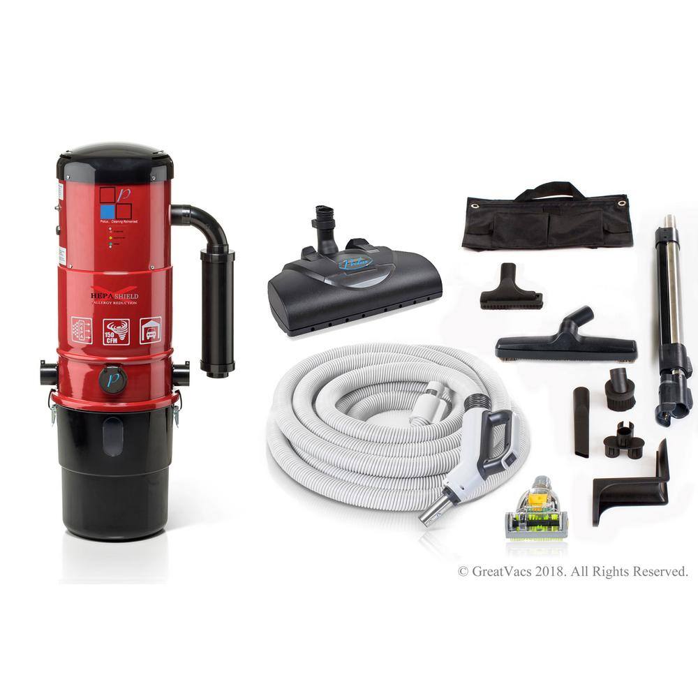 Prolux Central Vacuum Unit with Premium Electric Hose Kit and 25 Year Warranty CV12000