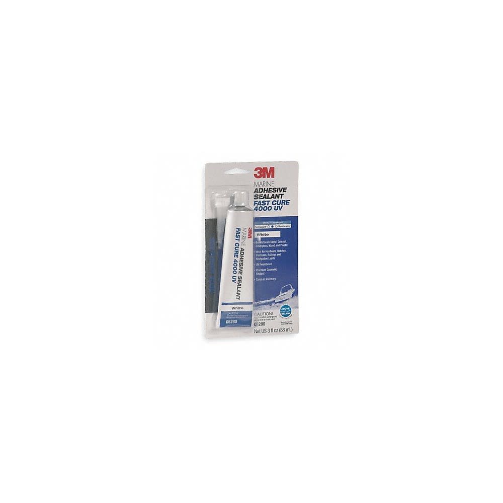 3M 3oz White 4000UV Series Marine Adhesive Sealant ;