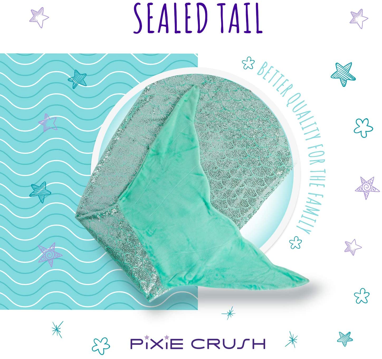 Wonder Products | Pixiecrush Mermaid Tail Blanket For Teenagersadults Kids