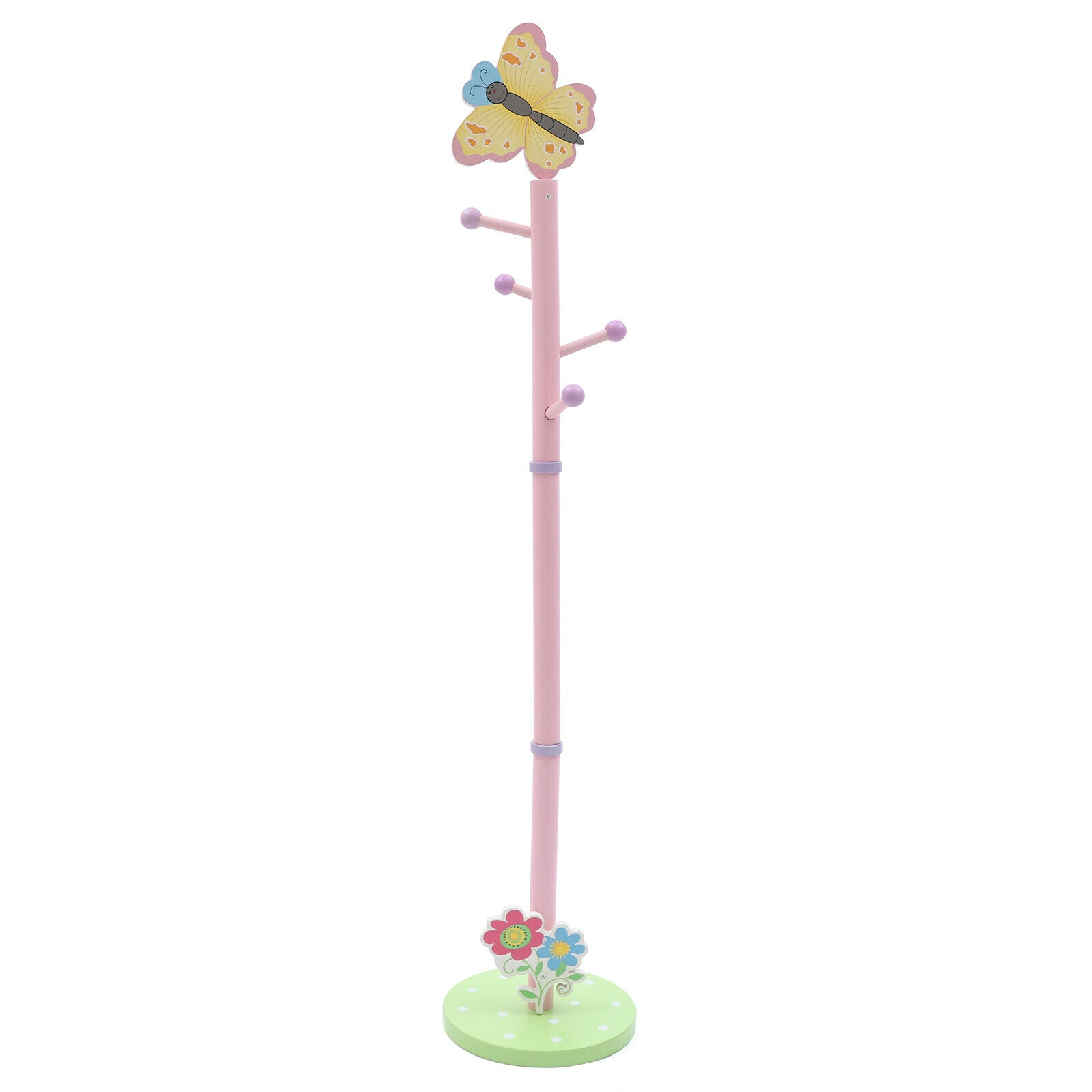 Miumaeov Butterfly Coat Rack Hanger Kids Animal Coat Rack for Handbag Hat Coat Freestand