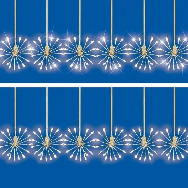 10 Solar Powered Starburst String Lights - 6.250 x 4.500 x 2.880