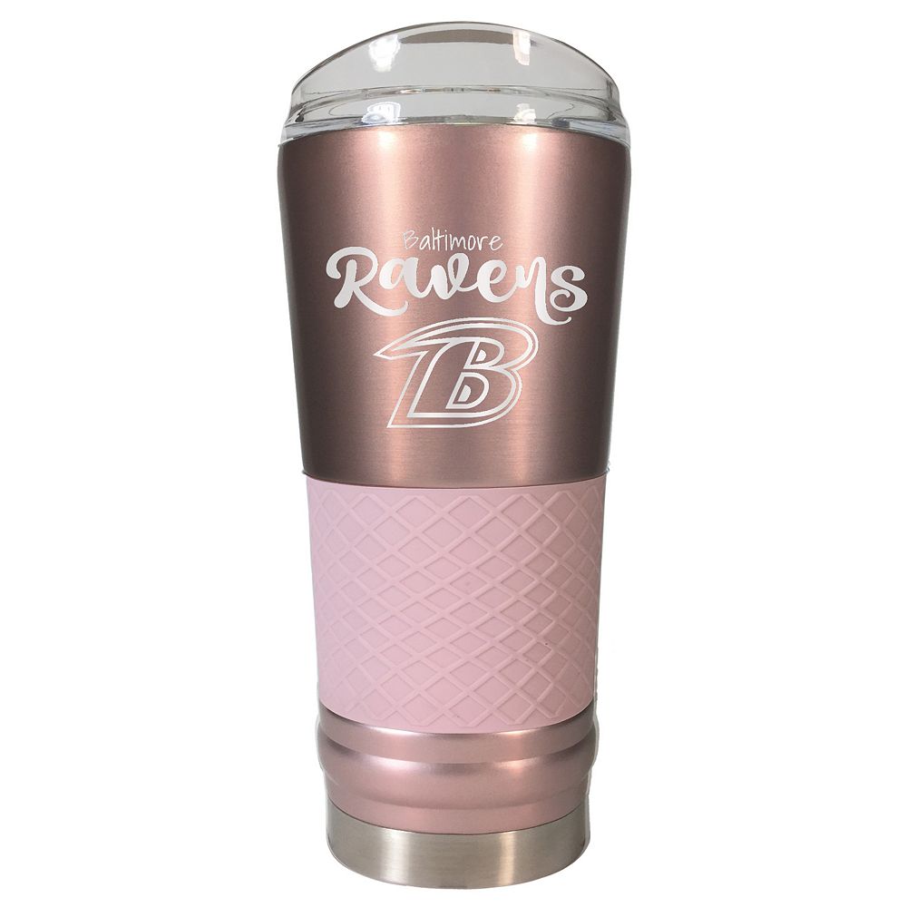 Baltimore Ravens 24 oz Rose Gold Finish Vacuum Insulated NFL Draft Tumbler