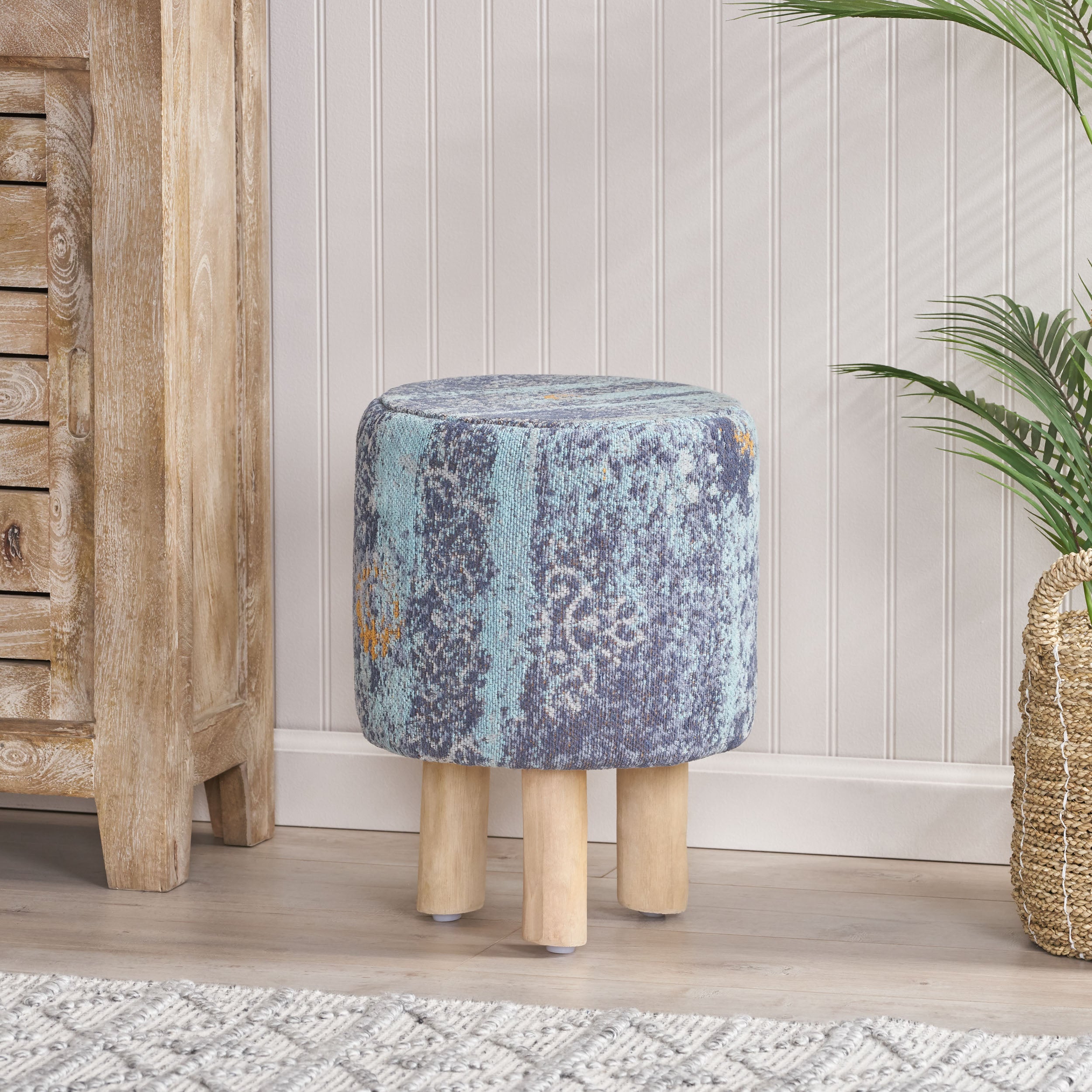 Jessalyn Handcrafted Boho Jacquard Stool