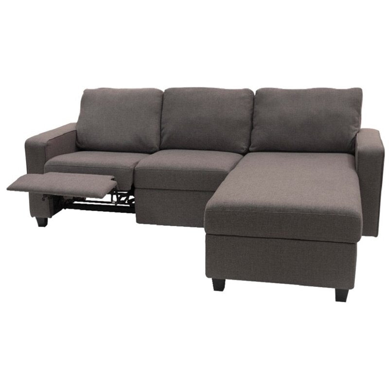 Pemberly Row Right Facing Reclining Sectional in Gray