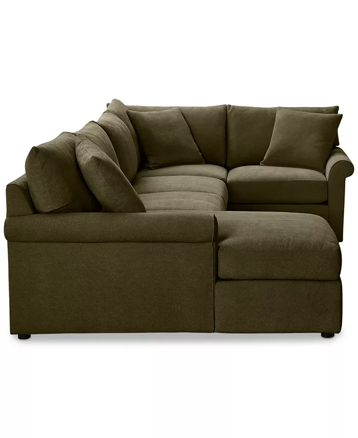 Furniture Wrenley 138 4-Pc. Fabric Modular Chaise Sectional Sofa