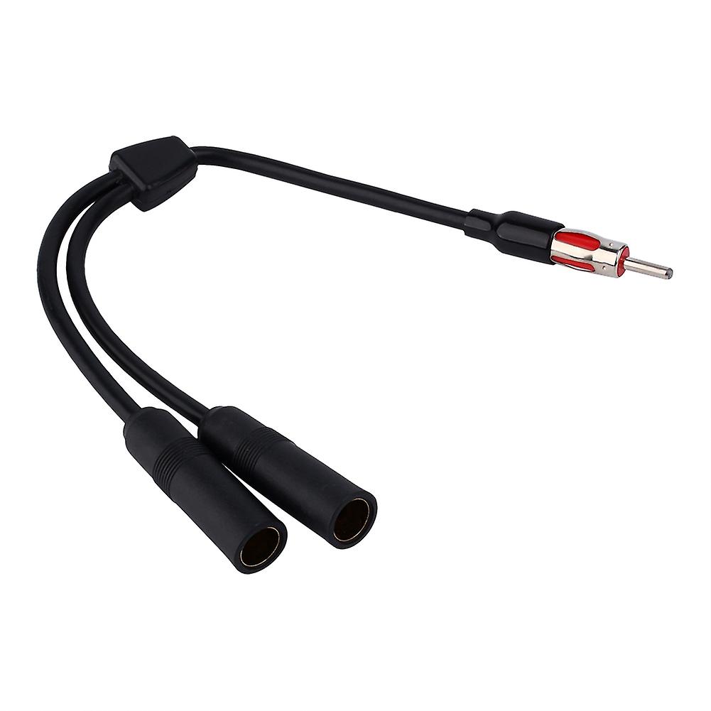 Car Auto Radio Antenna Stereo 2female To 1male Splitter Extension Cable Wire