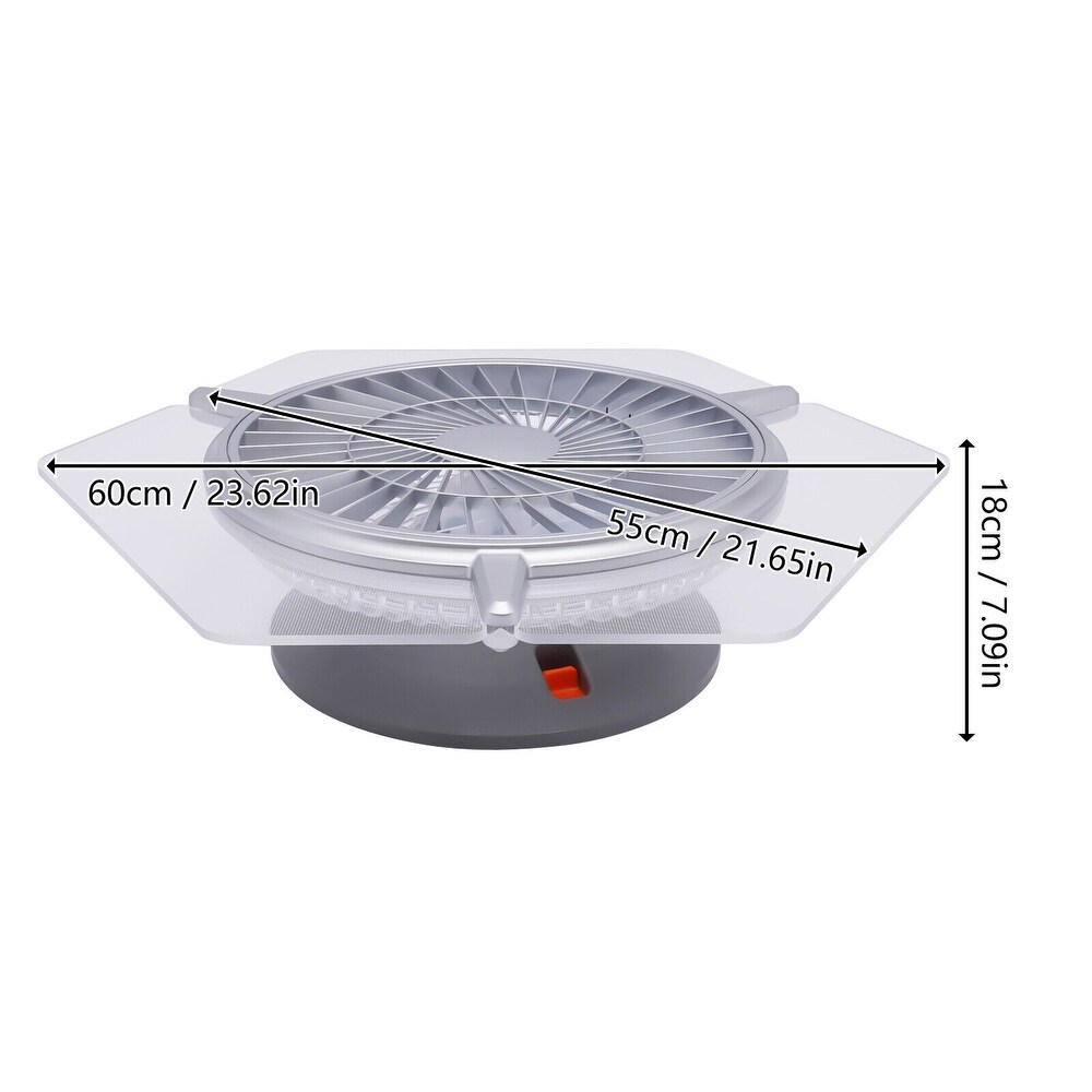 7 Blades Modern Small Gray Enclosed Ceiling Fan with Remote   23inches