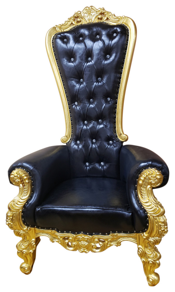 Kyrie King Throne Chair   Victorian   Armchairs And Accent Chairs   by Infinity Furniture  Houzz