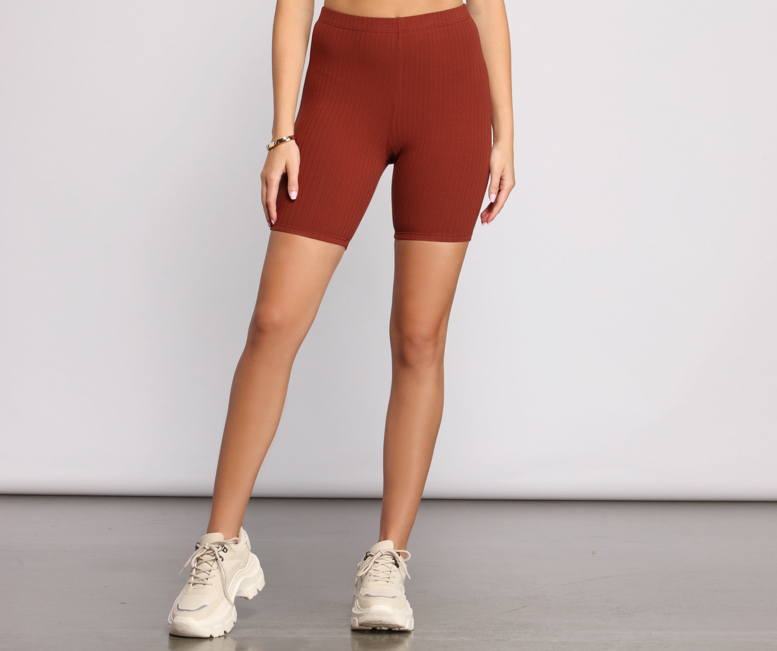 That Basic Life Ribbed Biker Shorts