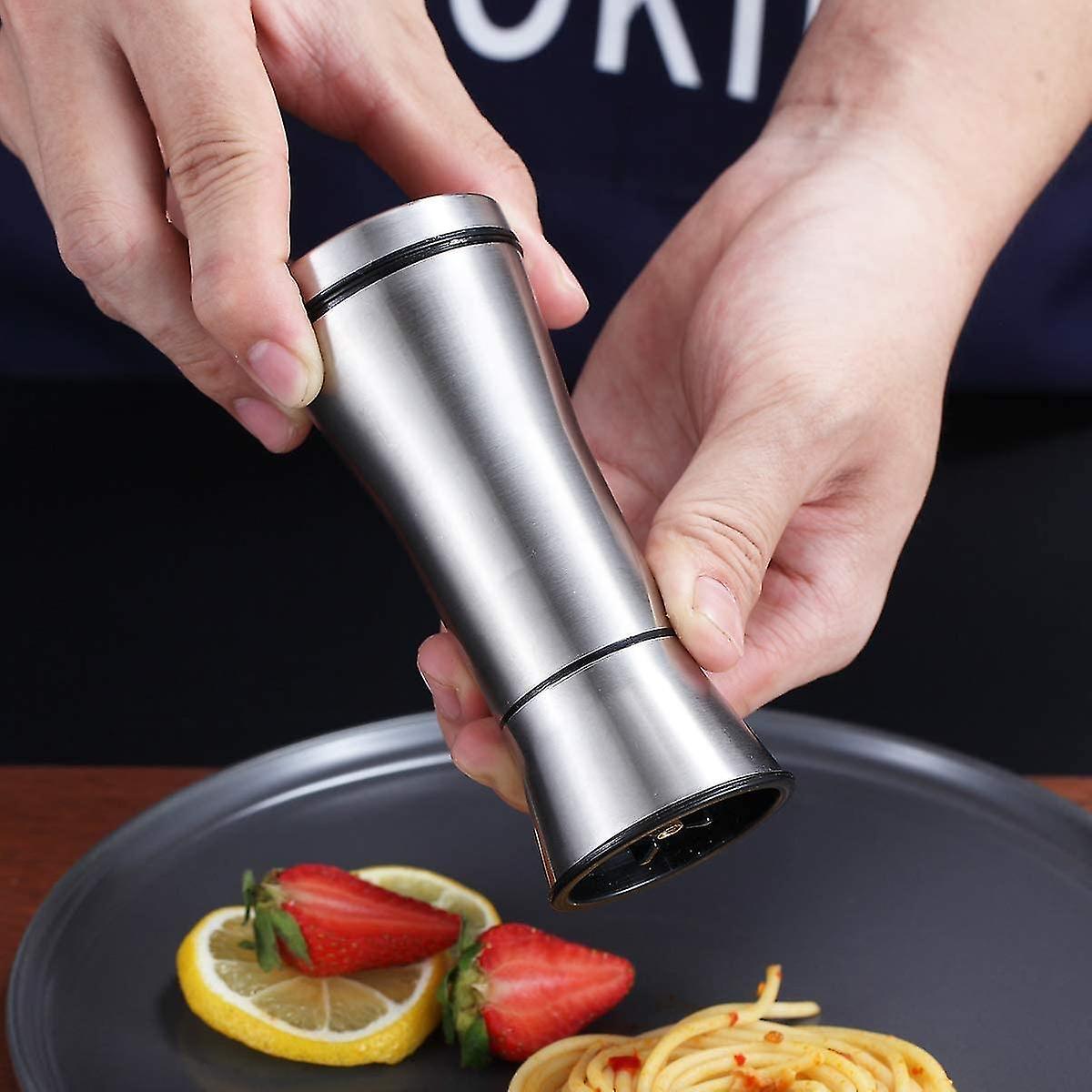 304 Stainless Steel Pepper Manual Grinder 120ml Refillable Grinder 2 Pcs (type A) Yue Chi