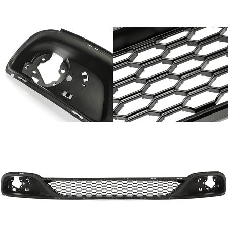 Grille Compatible with 2011-2020 Dodge Grand Caravan/2012-2015 Ram C/V Black ABS Front Mesh Lower Grill Hood Replacement for 68100690AA CH1036115