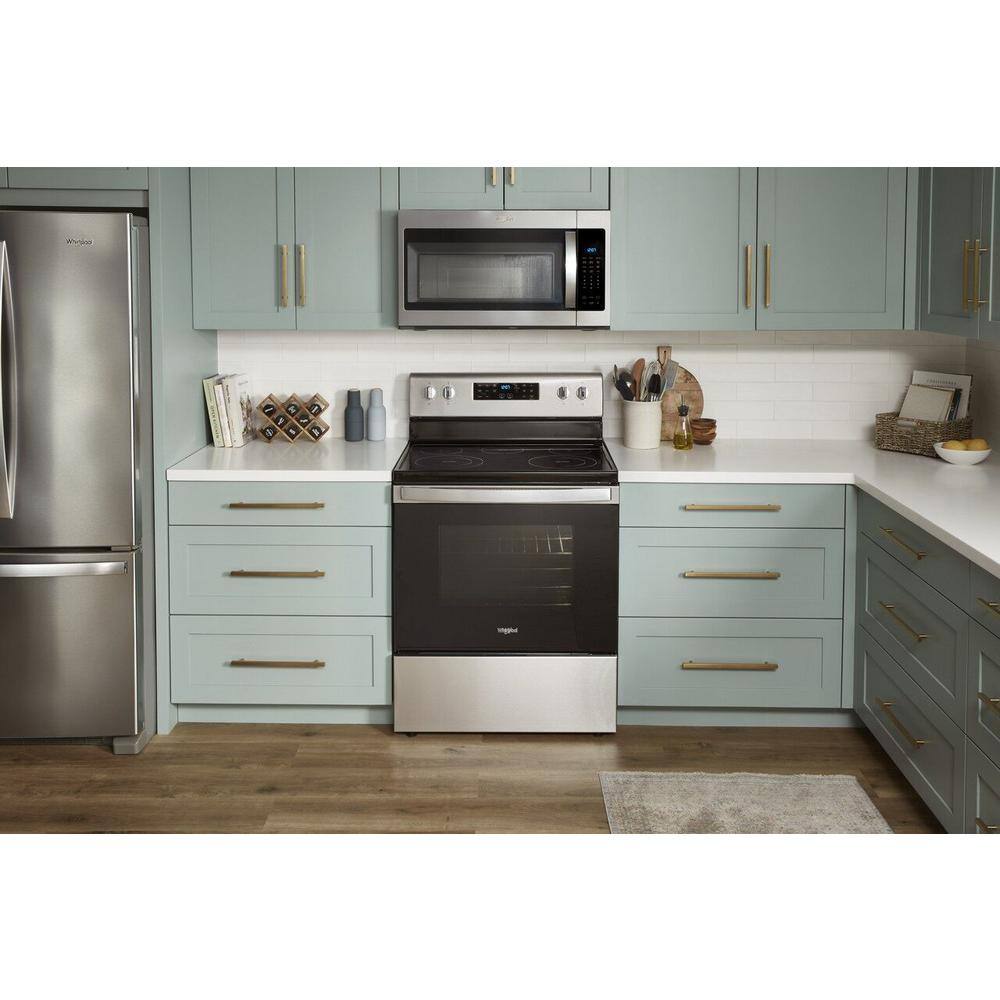 Whirlpool 5.3 cu. ft. Single Oven Electric Range with Air Fry Oven in Stainless Steel WFE535S0LS