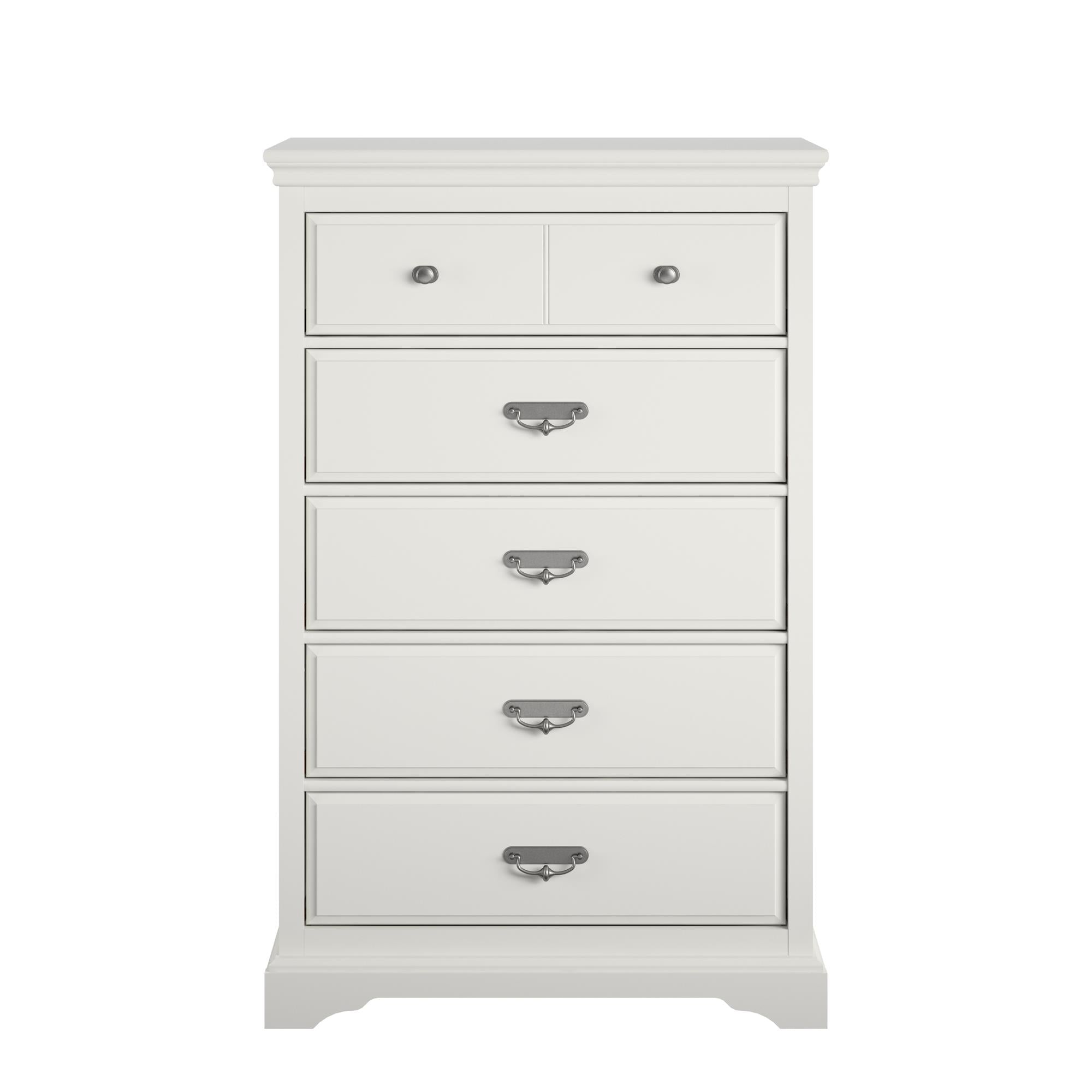 Ameriwood Home Vox 5 Drawer Dresser, White