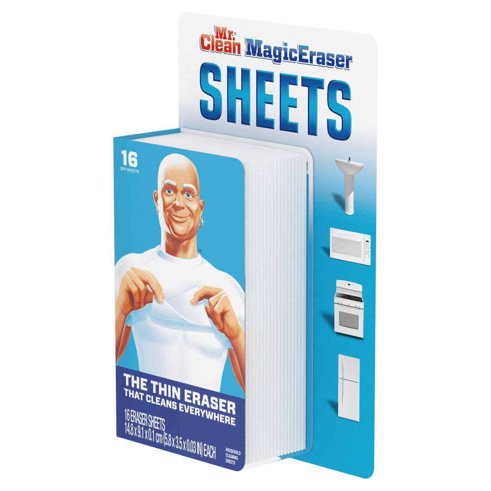 Mr. Clean Thin Sheets Magic Eraser Cleaning Wipes (16-Count 8-Pack) 040095600079