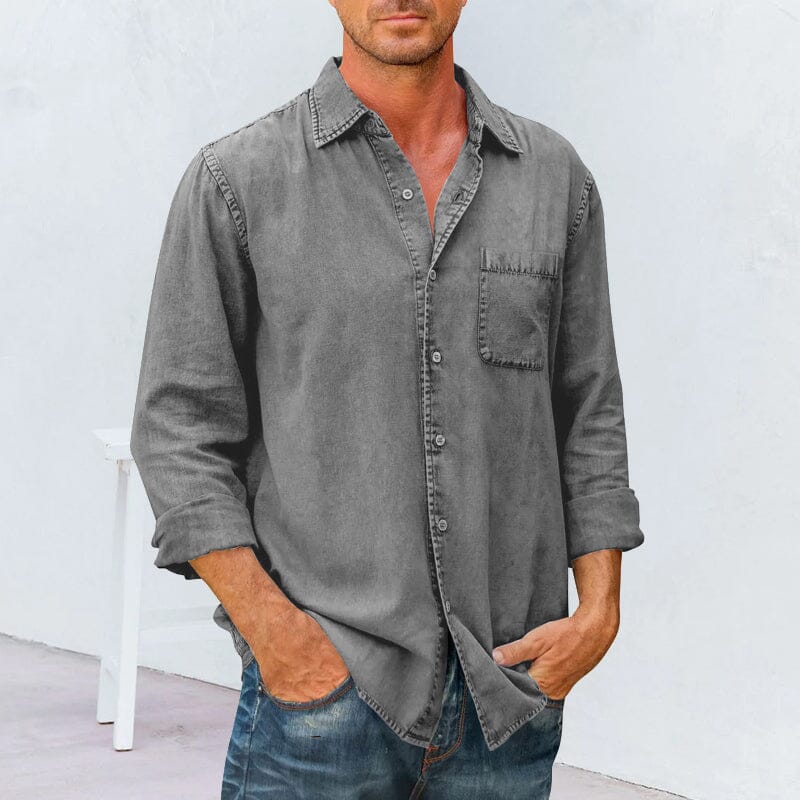 Mens Long Sleeve Button Down Shirt