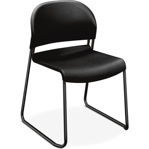 HON GuestStacker High Density Chairs， Supports Up to 300 lb， 17.5