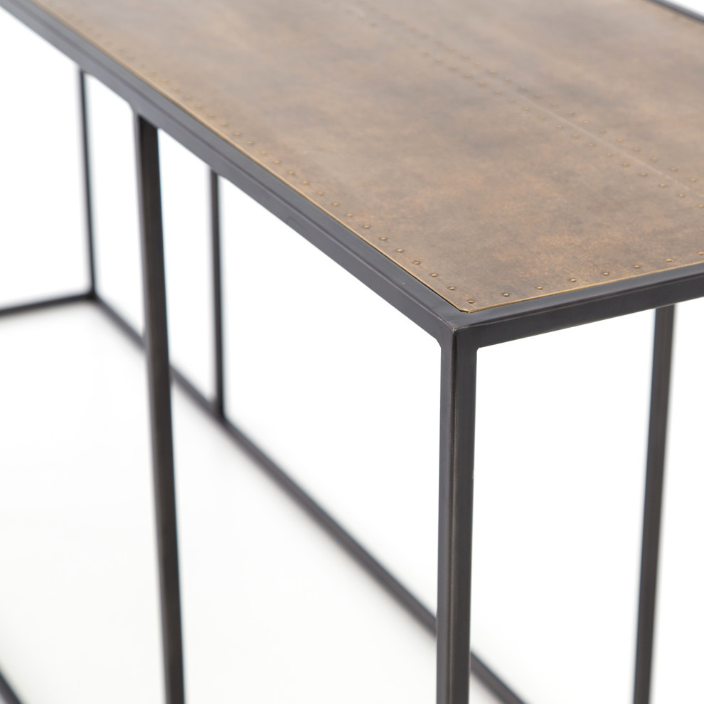 Phillip Console Table   Industrial   Console Tables   by The Khazana Home Austin Furniture Store  Houzz