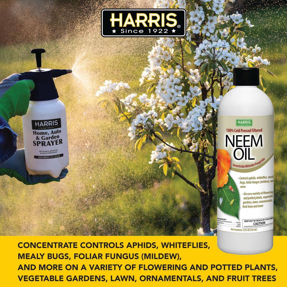 Harris 12 oz. 100% Cold Pressed Unrefined Cosmetic Grade Neem Oil NEEM-12