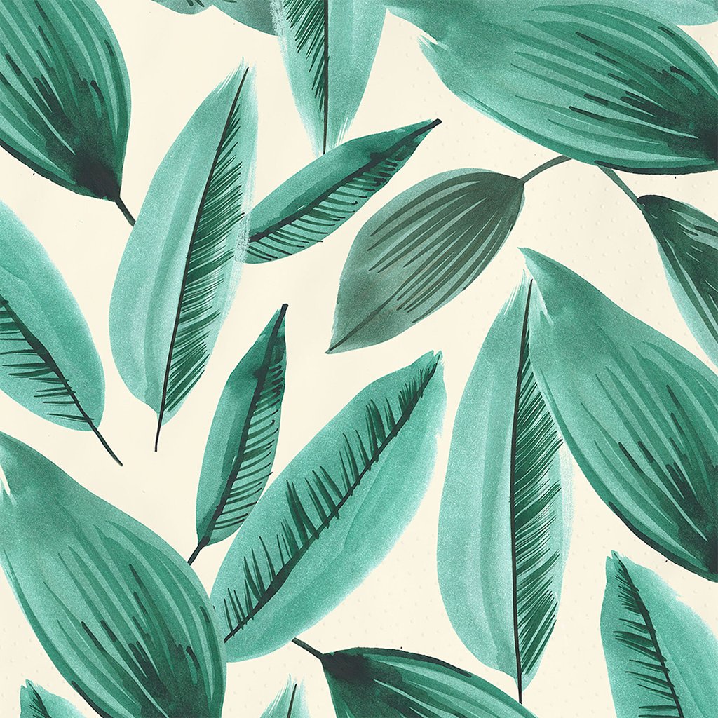 Hallmark  Palm Leaves Print Cocktail Napkins, Set of 16