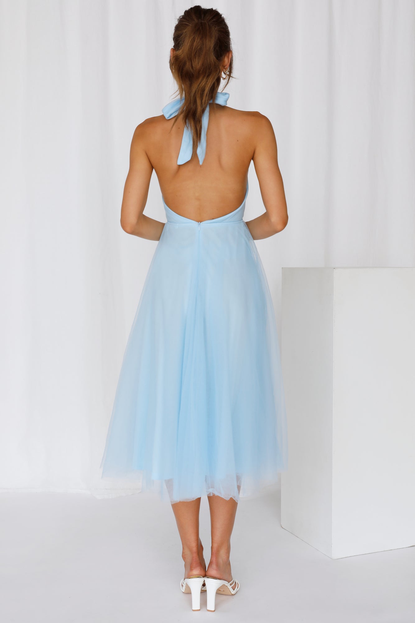 Little Tulle Much Midi Dress Blue