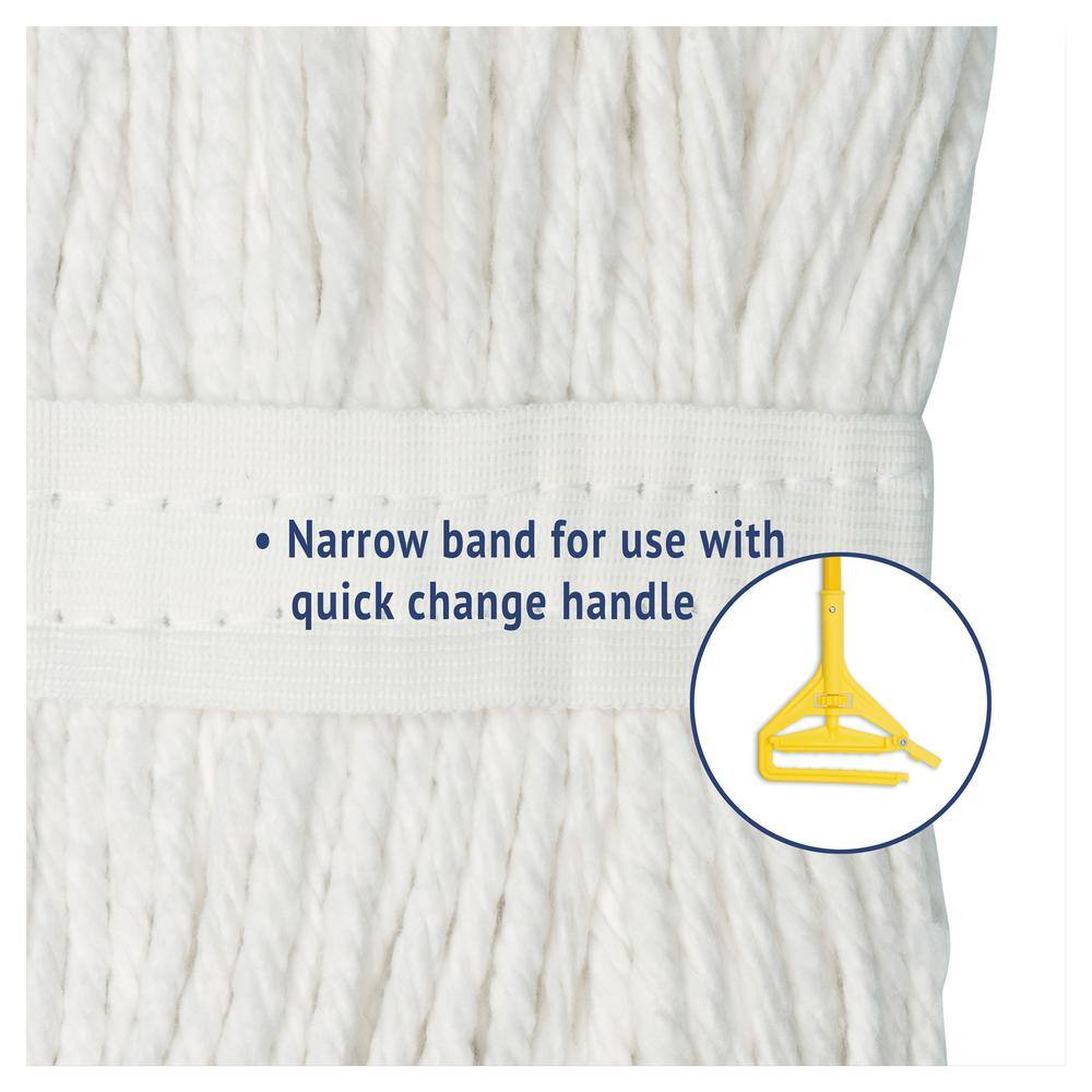 Boardwalk Rayon Cut-End Wet String Mop Mop Head No. 20 White (12-Carton) BWK2020RCT