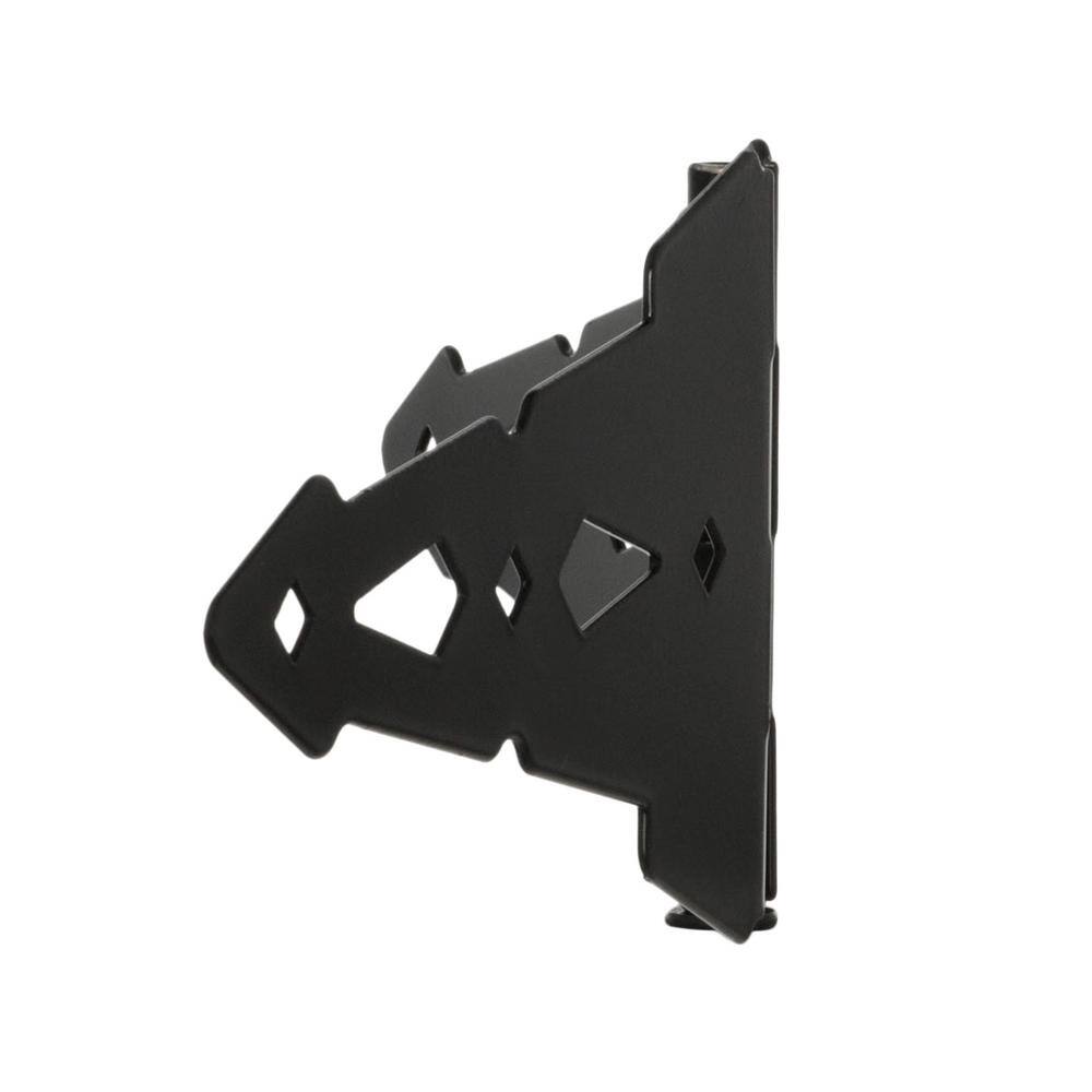 Everbilt 8 in. x 5-12 in. Black Heavy-Duty Decorative Strap Hinges (2-Pack) 18105