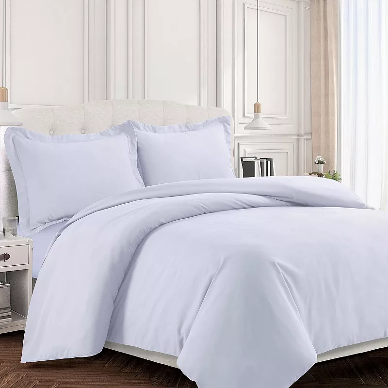 Tribeca Living Valencia Solid Duvet Cover Set