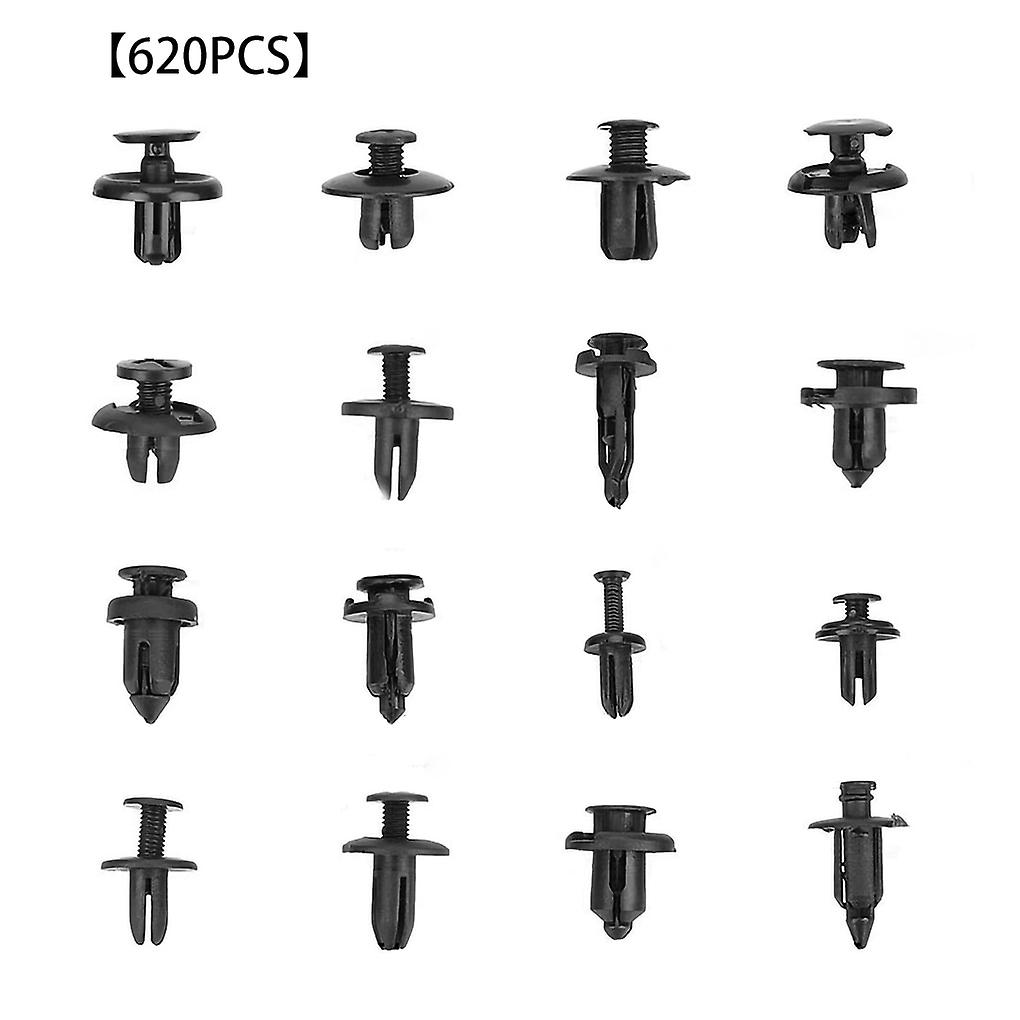 620pcs/box Car Fastener Clips Mixed Car Fasteners Door Trim Panel Auto Bumper Rivet Retainer Push Engine Cover Fender