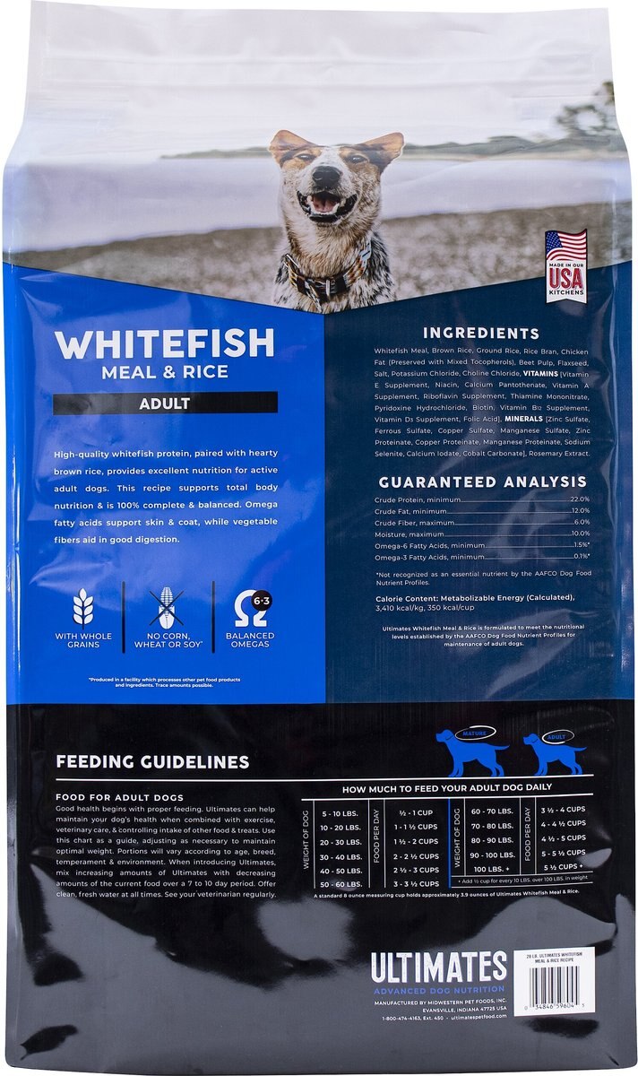 Ultimates Whitefish Meal and Rice Dry Dog Food